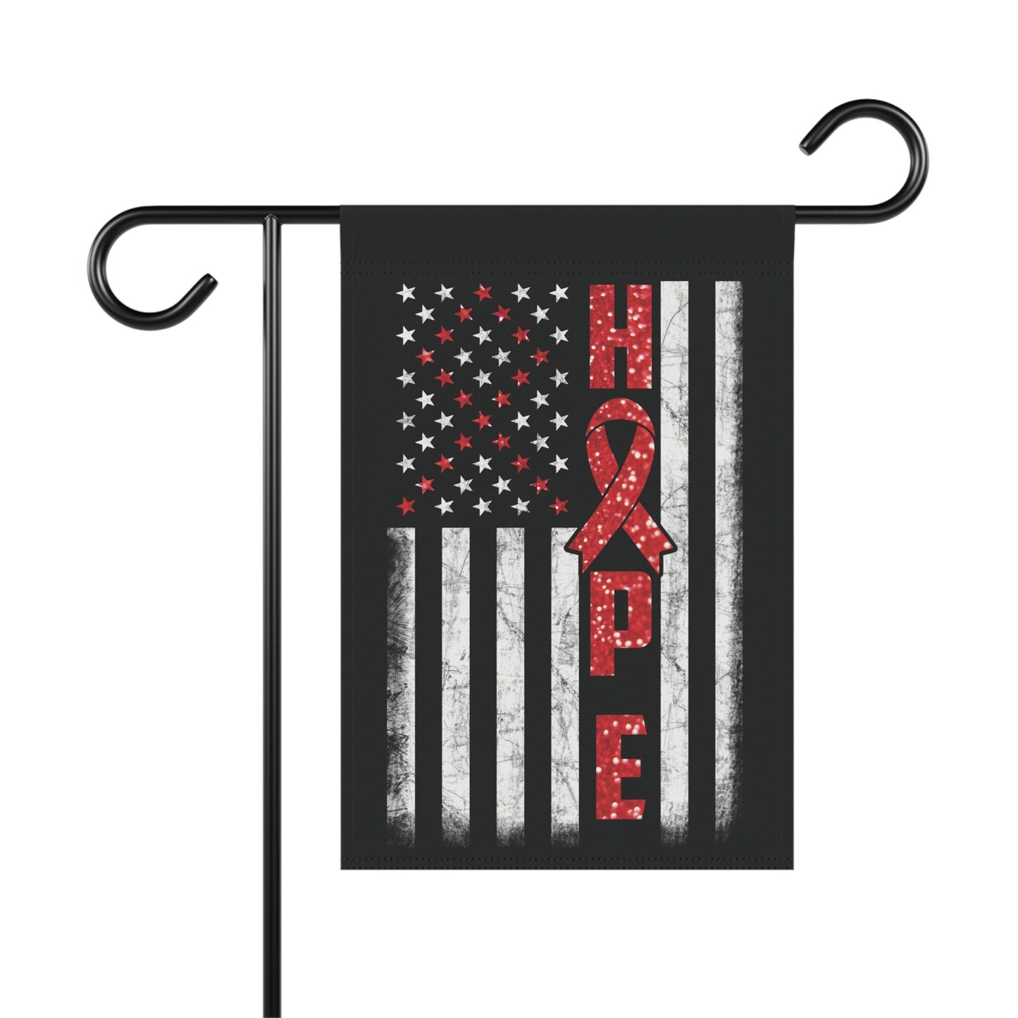Red Ribbon Awareness Garden Flag Hope American Flag | Welcome Sign | New Home | Decorative House Banner | Spoonie Support