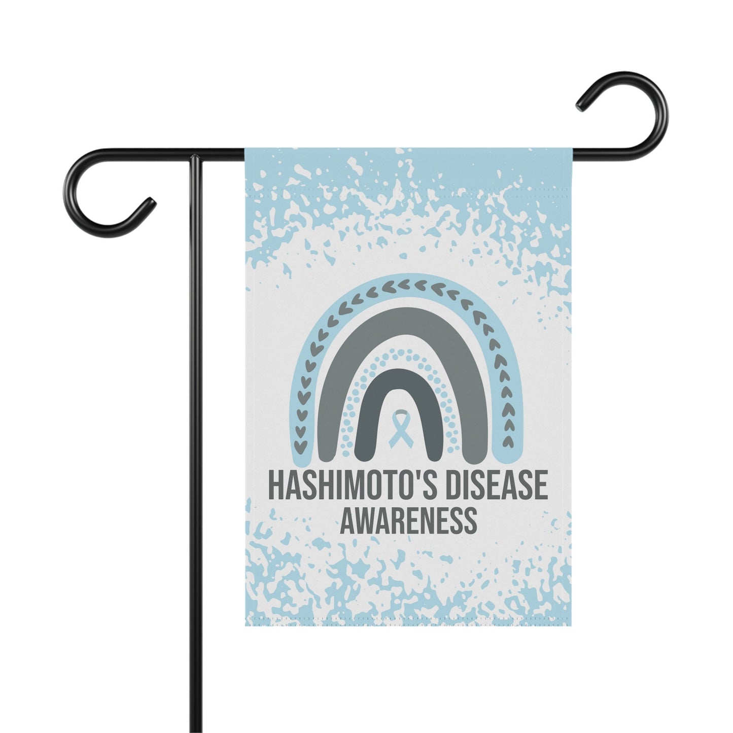Hashimoto's Disease Awareness Garden Flag | Welcome Flag | Garden Decor | Light Blue Ribbon Awareness
