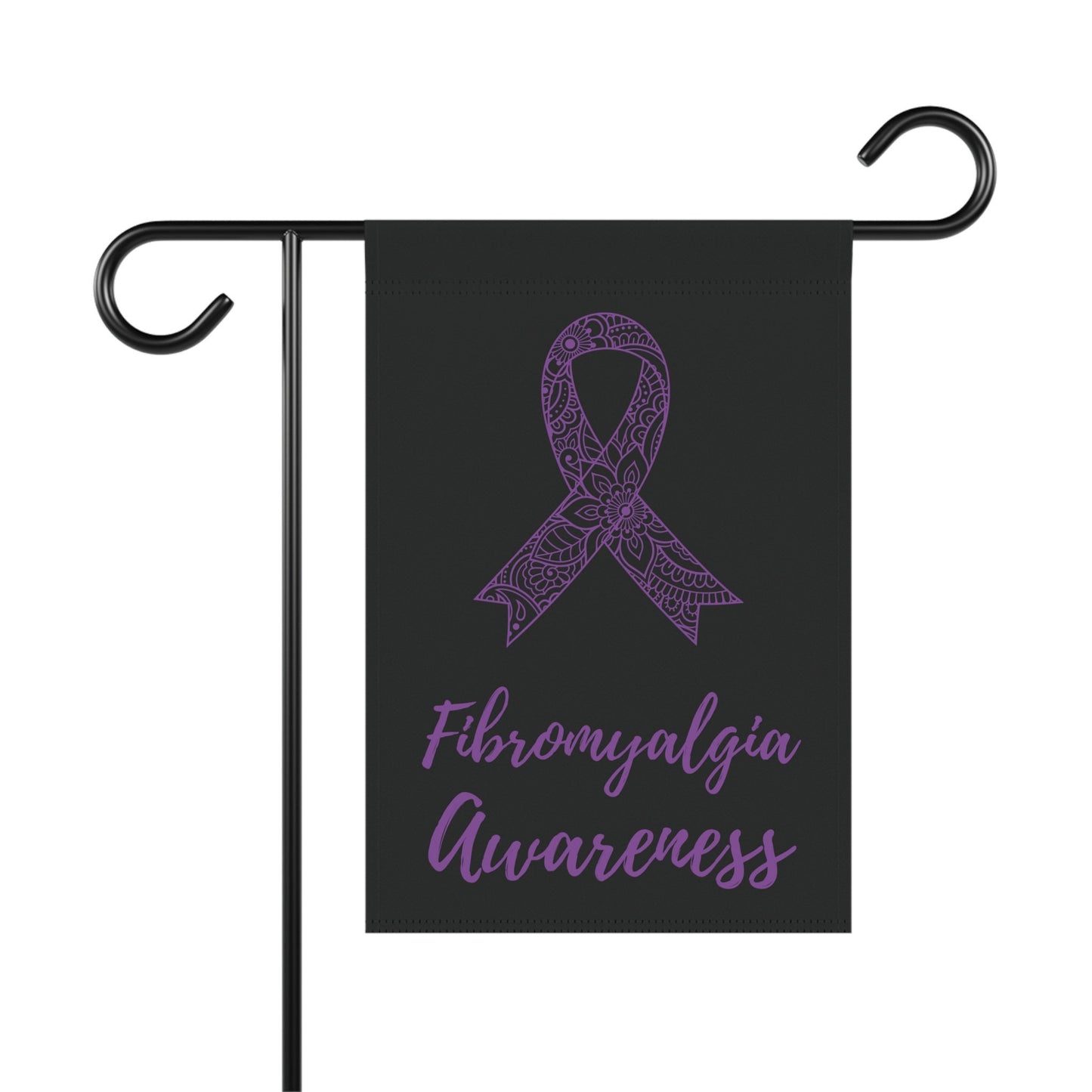 Fibromyalgia Awareness Garden Flag | Welcome Sign | New Home | Decorative House Banner | Purple Awareness Ribbon | Fibro Support