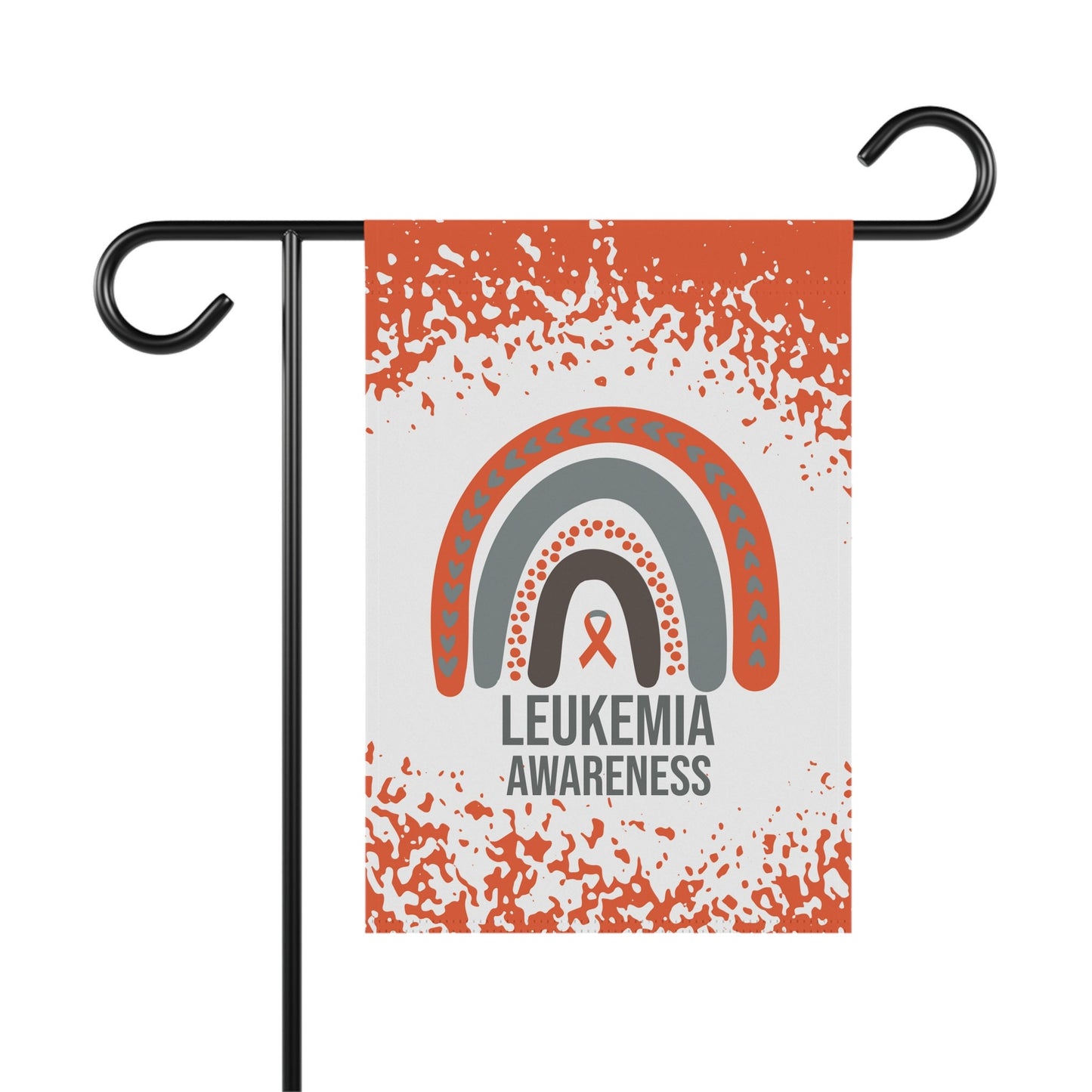 Leukemia Awareness Garden Flag | Welcome Sign | New Home | Decorative House Banner | Orange Awareness Ribbon | MS Support