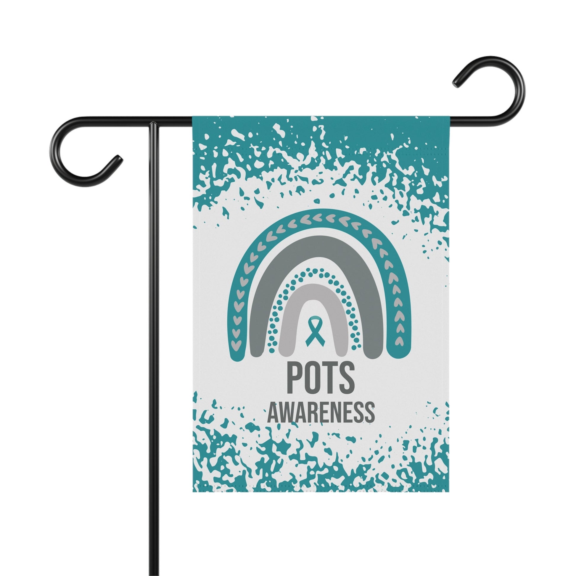 POTS Awareness Garden Flag | Welcome Sign | New Home | Decorative House Banner | Teal Awareness Ribbon | Support