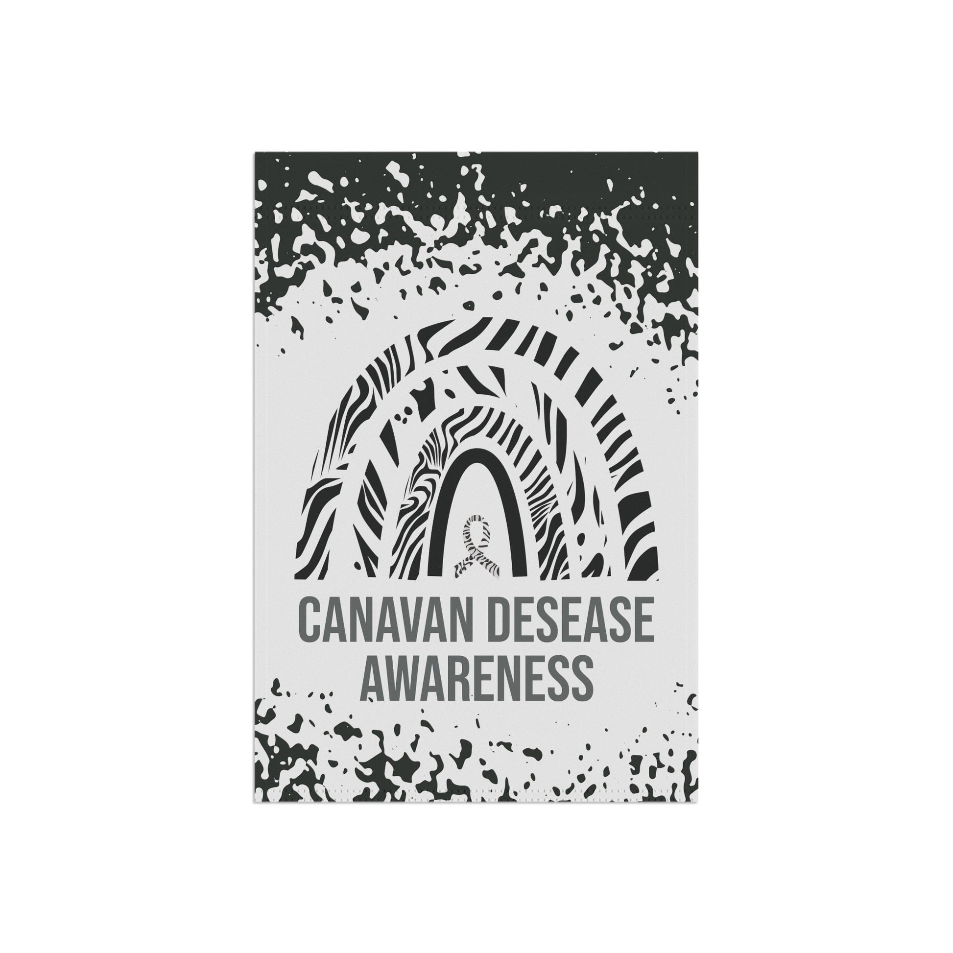 Canavan Disease Awareness Garden Flag | Zebra Ribbon Welcome Sign | Decorative Banner for New Home | Rare Disease Support