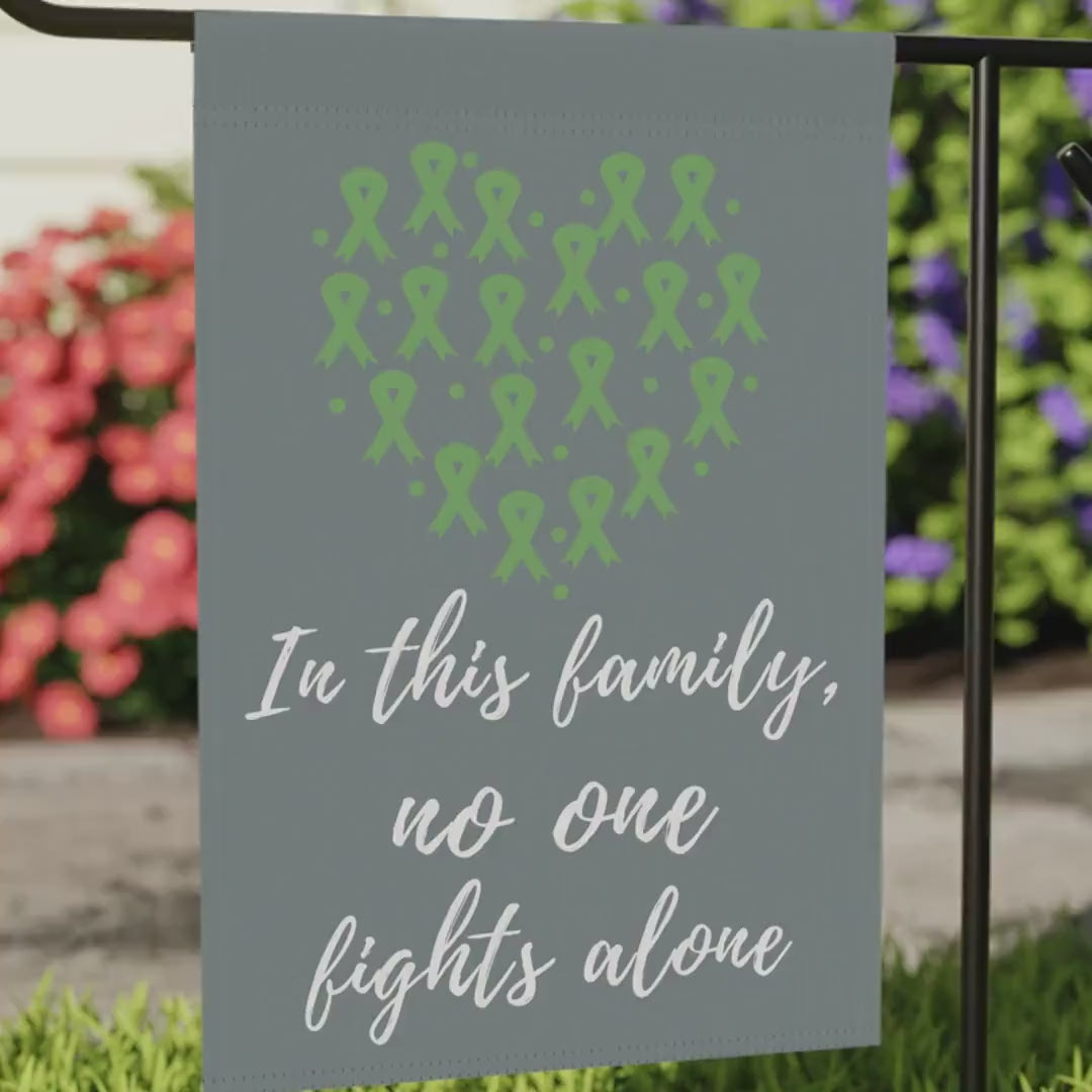 Depression Awareness Garden Flag | Welcome Sign |  New Home | Decorative House Banner | Green Awareness Ribbon  | Mental health Awareness