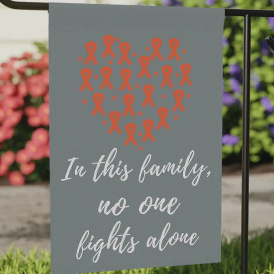 Kidney Cancer Awareness Garden Flag | Welcome Sign |  New Home | Decorative House Banner | Orange Awareness Ribbon  | Cancer Support
