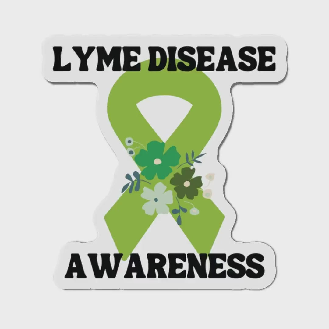Lyme Disease Awareness Die-Cut Magnet - Lime Green Awareness Ribbon - Car Magnet - Rare Disease- Support