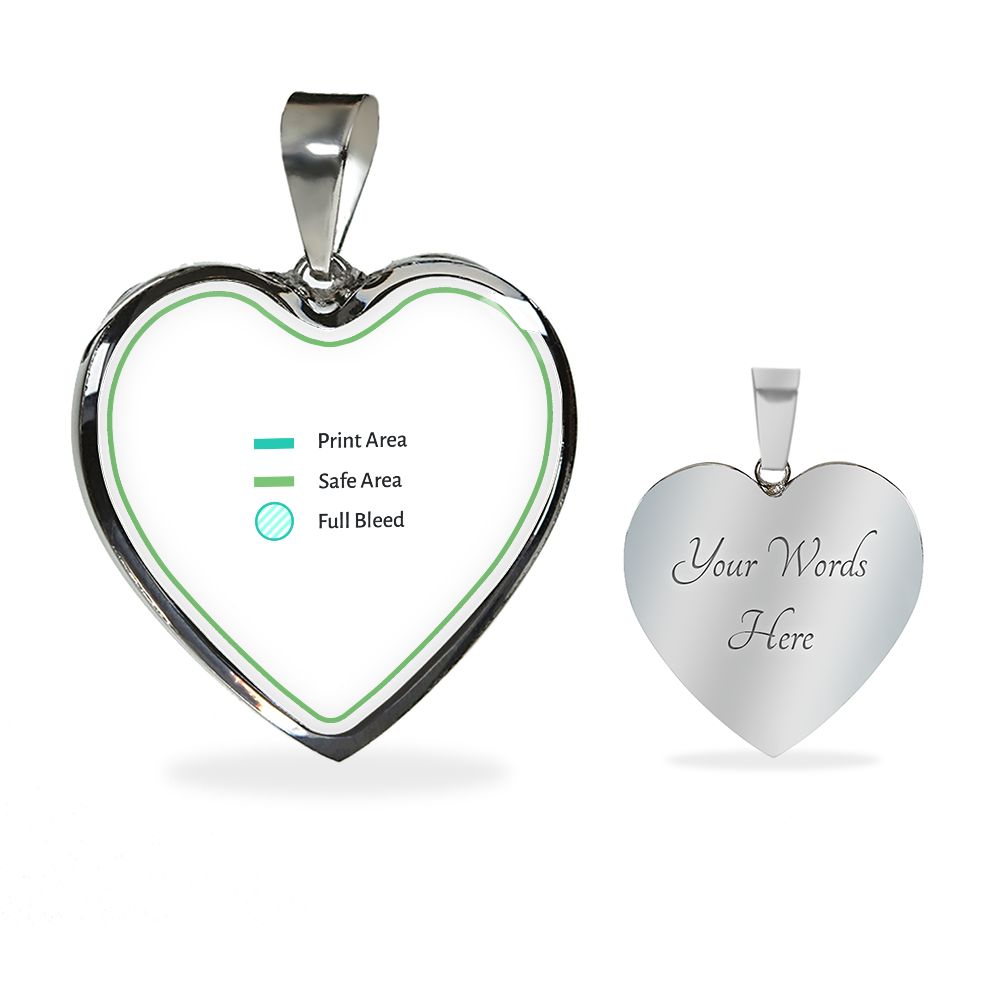 Heart Pendant Necklace, Snake Chain, Silver tone or Gold Tone