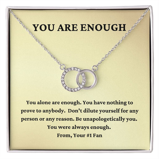 You Are Enough Necklace, Encouragement Gift, Support for Friend, Birthday Gift for Friend, Best Friend Gift