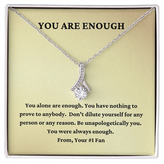 You Are Enough Necklace, Encouragement Gift, Support for Friend, Birthday Gift for Friend, Best Friend Gift