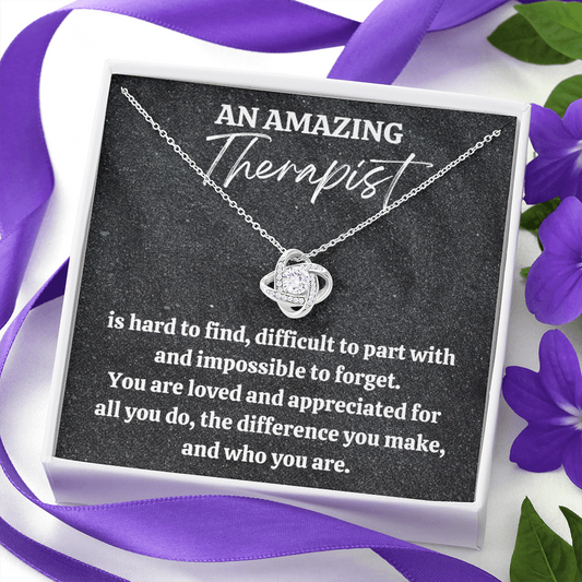 Therapist Gift, Appreciation Gift For A Therapist, Love Knot Necklace, Personalized Therapist Gift, Jewelry
