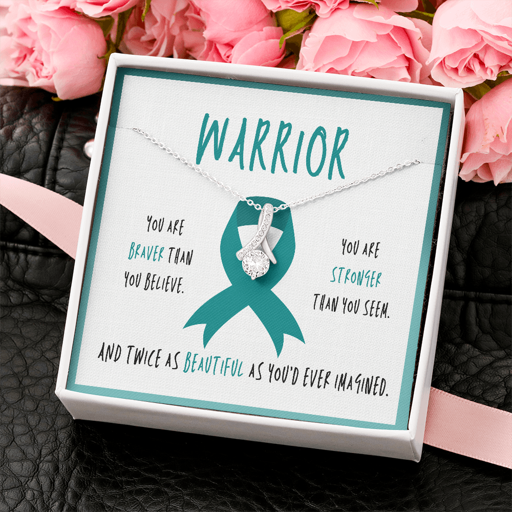 POTS Warrior Ribbon Necklace Gift