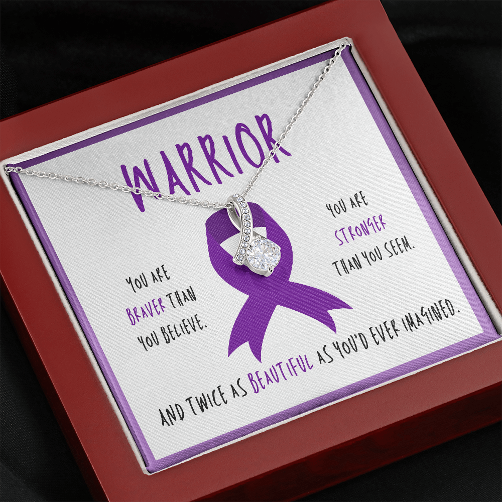 Chiari Malformation Warrior Ribbon Necklace Gift