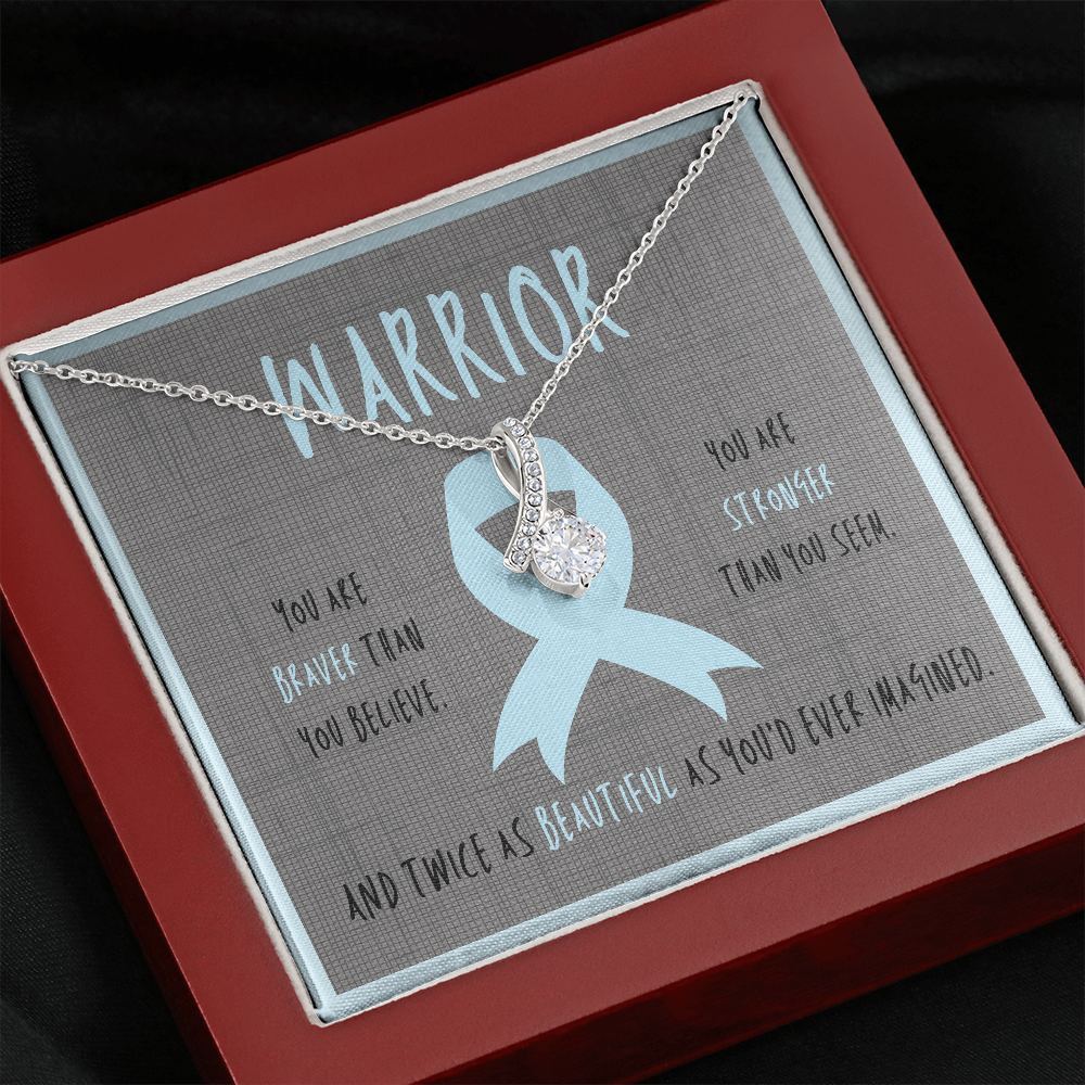 Addision's Disease Warrior Ribbon Necklace Gift